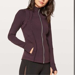 Lululemon Define Jacket Wing Mesh Black Cherry Size 10